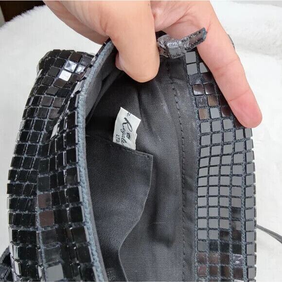 Black Vintage crossbody Disco Bag - Picture 7 of 10